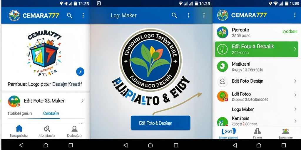 Tampilan antarmuka CEMARA777 yang intuitif untuk desain logo.