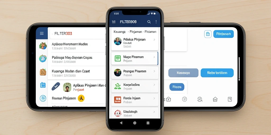 Tampilan antarmuka FILTER303 yang user-friendly untuk pinjaman.