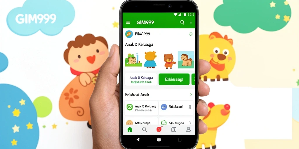 Antarmuka GIM999 yang cerah dan interaktif untuk belajar bersama anak.