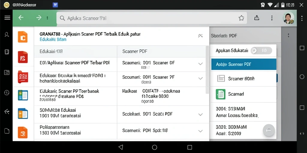 Antarmuka GRANAT88 yang sederhana dan intuitif untuk Scanner PDF.