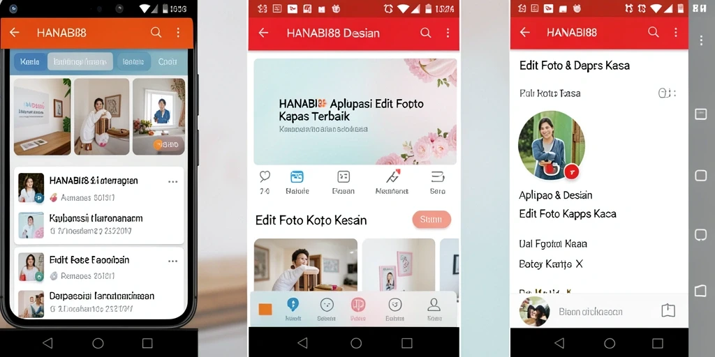 Tampilan antarmuka HANABI88 yang modern dengan efek Edit Foto Kertas Kaca.