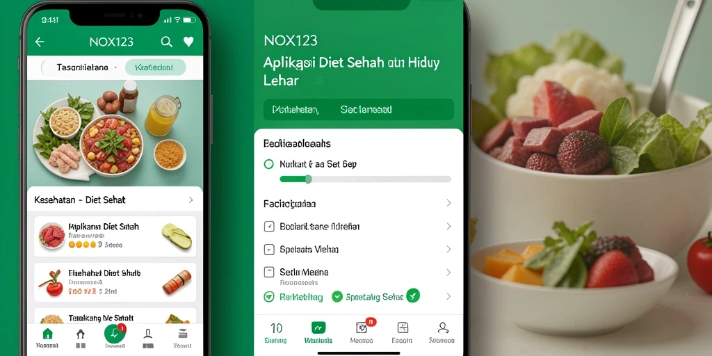 Tampilan antarmuka aplikasi Diet Sehat yang intuitif dan user-friendly.