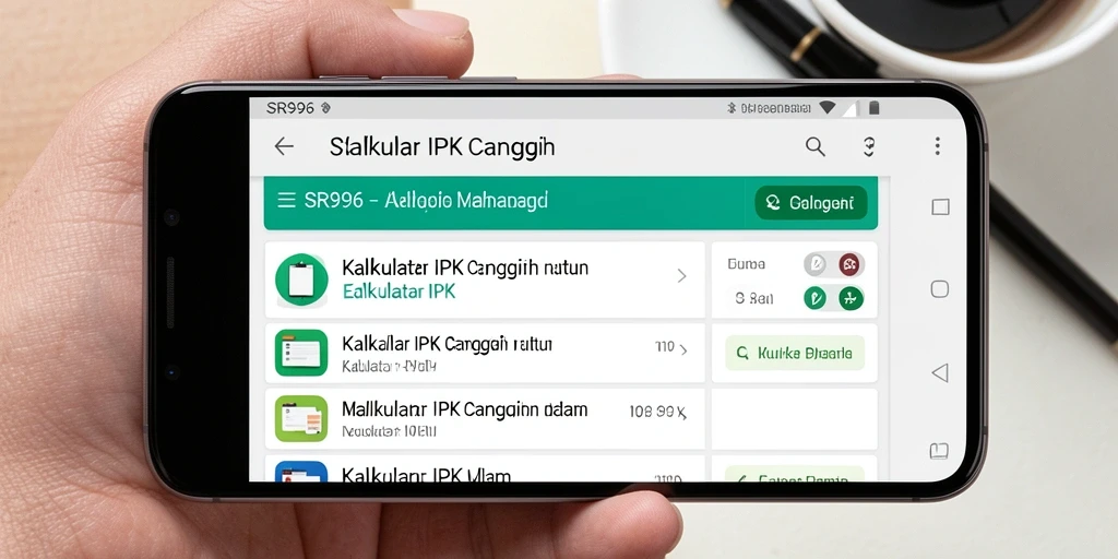 Tampilan antarmuka SR996 yang user-friendly dan informatif.