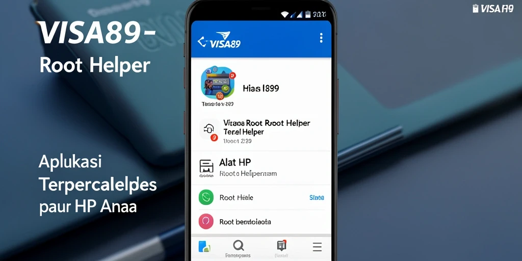 Antarmuka pengguna aplikasi Root Helper VISA89 yang sederhana dan intuitif.